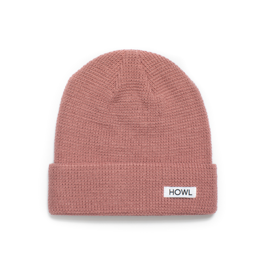 HOWL SUPPLY  WAFFLE BEANIE PINK